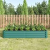 Bencmate Planters U Shape Large Garden Bed Outdoor Metal Raised Planter Bed for for Plants, Vegetables, Flowers, Green, 70.87"*35.83"*11.81" - 2 of 4