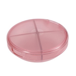 Unique Bargains 4 Grids Circular Single-Layer Pill Case 1 Pc - 1 of 4