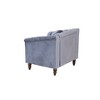 DOMETOUR Gray Microfiber Living Room Sofa Chair - Comfortable Upholstered Armchair with Modern Design - 3 of 4