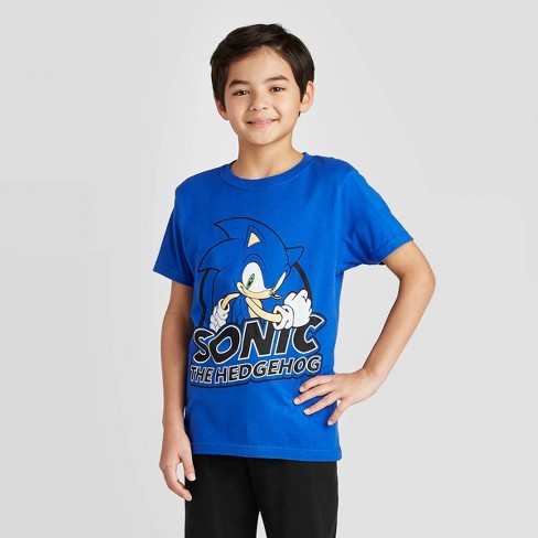 Boys Short Sleeve Sonic Royal Graphic T Shirt Blue S Target - sonic movie shirt roblox