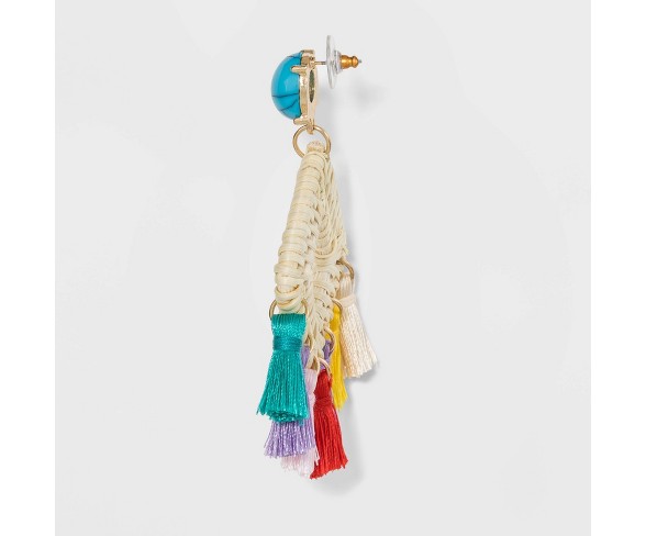 SUGARFIX by BaubleBar Tassels Crochet Drop Earrings