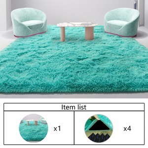 LOVEVOOK 4x6 Feet Area Rugs for Living Room Bedroom, Non-Slip Rug, Carpet for Home Dorm Decor, Comes with 4 Carpet Anti Slip Stickers - 1 of 4
