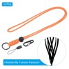 Unique Bargains Badge Lanyard Necklace Keychain Cord Metal Clasp Strap for Key Whistle ID Card Badge Holder 2 Pcs - 3 of 4
