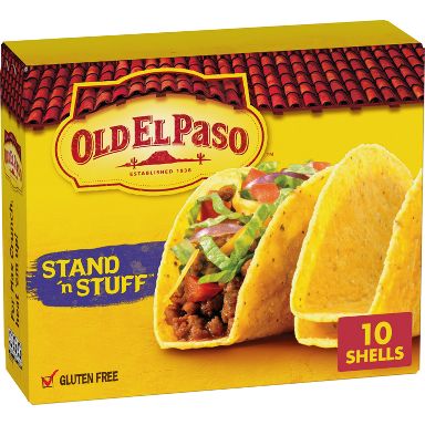 Old El Paso Gluten Free Vegan Stand 'n Stuff Yellow Corn Taco Shells - 4.7oz/10ct