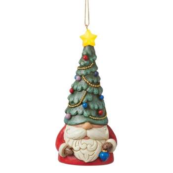 Jim Shore 5.0 Inch Led Christmas Gnome Tree Hat Heartwood Creek Ornament Tree Ornaments