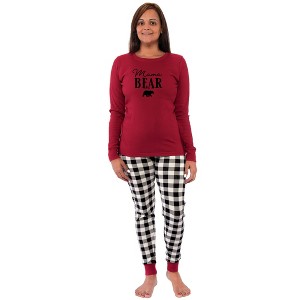Touched by Nature Womens Holiday Pajamas, Bear - 1 of 3