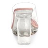Allegra K Women's Clear Platform Block Heeled Slides Sandals - 3 of 4