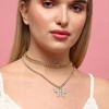 SOHI Women's Crystal Silver Enlightened Harmony Necklace - 4 of 4
