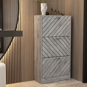 Famapy 3-Tiers Entryway Shoe Cabinet With Flipped Drawers - 1 of 4