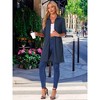 INSPIRE CHIC Women's Waffle Zip-Up 3/4 Sleeves Short House Dresses Bathrobe with Pockets - 3 of 4