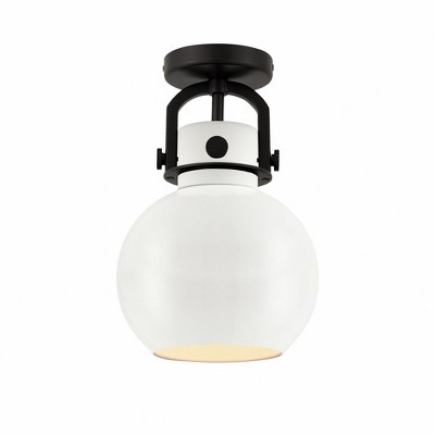 Newton Sphere - 1 Light Flush Mount In Industrial Style-12 Inches Tall and 8 Inches Wide