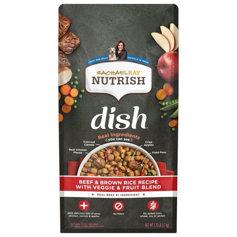 Rachael Ray Nutrish Dish Beef Vegetable Fruit Brown Rice Dry Dog Food 3.75lbs Target