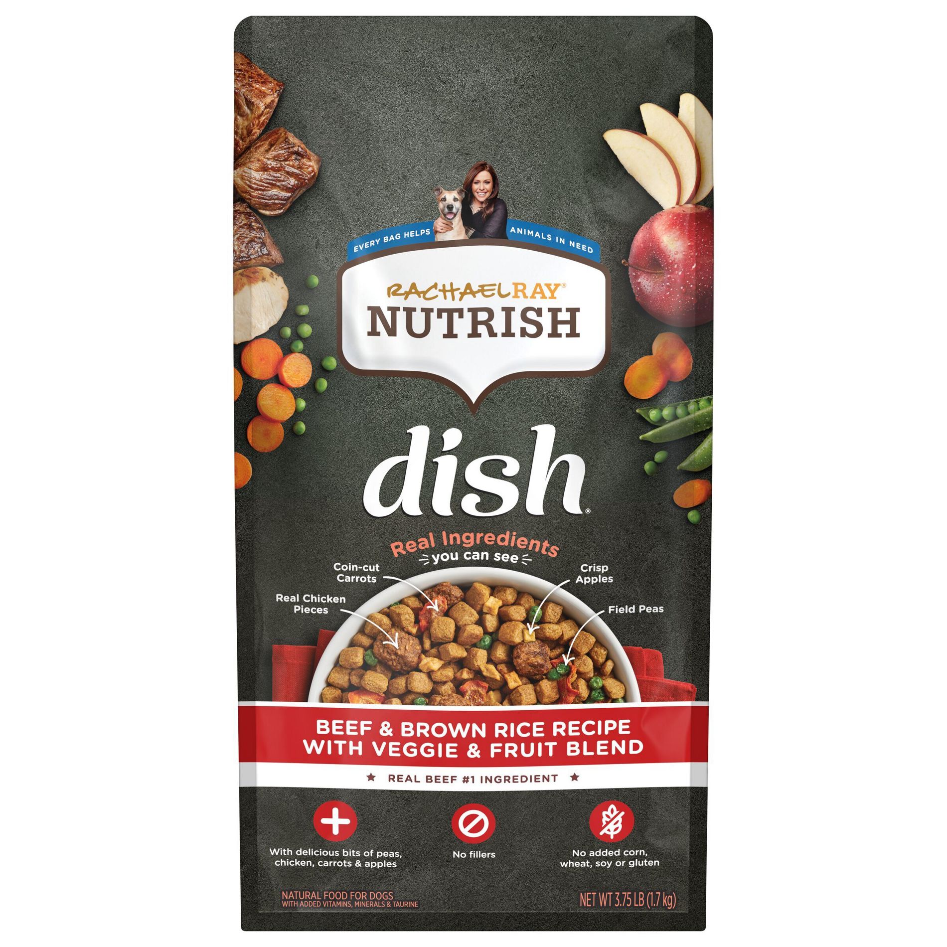 Rachael Ray Nutrish Dish Beef, Vegetable, Fruit & Brown Rice Dry Dog Food