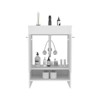 SEVOBAL Bathroom Vanities 60cm Floor Vanities with Four Drawers and Two Open Shelves for Bathroom Storage, White, 37.41"*23.23"*12.6" - 3 of 4