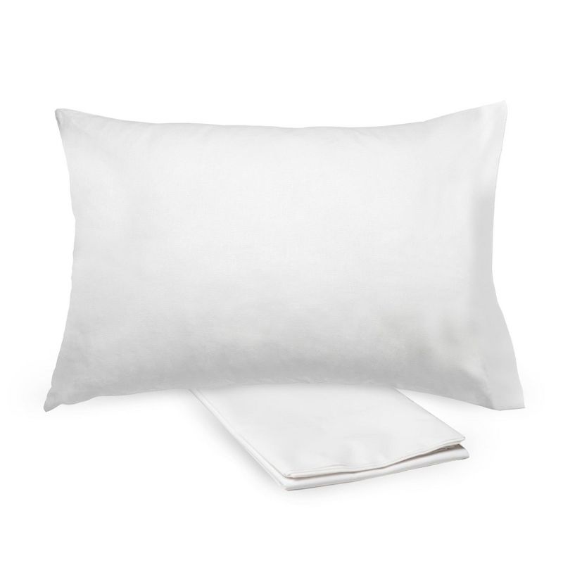 BreathableBaby Cotton Percale Pillowcase, For 13" x 18" Toddler Pillow (2-Pack) Solid, 1 of 7