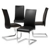 Set of 4 Cyprien Modern and Contemporary Faux Leather Upholstered Dining Chairs - Baxton Studio - 3 of 4