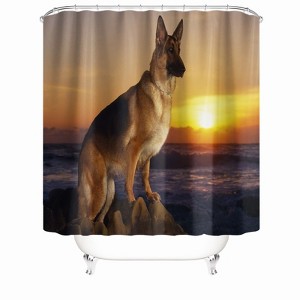 German Hunting Dog Shower Curtains for Bathroom Waterproof Fabric Bath Curtain Durable Soft Stylish Bathroom Decor 72x72 Inch - 1 of 1