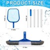 Probe Hues 3Piece Pool Cleaning Kit Telescopic Pole Brush Mesh Skimmer Net - 2 of 3