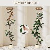coucheta Artificial Fiddle Leaf Fig Tree with Magnolia Flowers, Faux Plants with White Planter Pot, Faux Floor Plant, Indoor and Outdoor Rubber Tree - 4 of 4