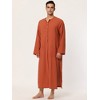 Lars Amadeus Men's Cotton Side Split Long Sleep Nightgown with Pockets - 3 of 4