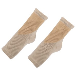 Unique Bargains Nylon Sport Running Basketball Compression Ankle Sleeve Socks 1 Pair - 1 of 4