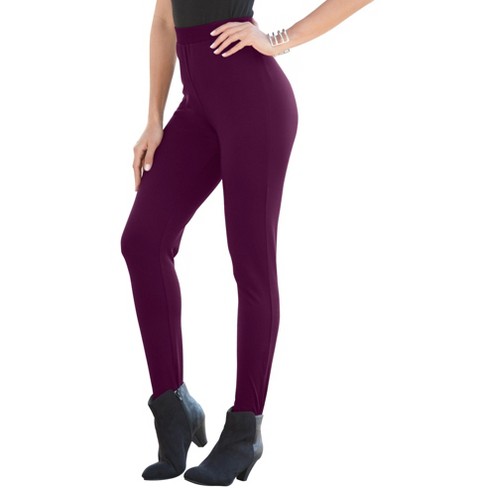 Roaman's Women's Plus Size Fleece-lined Legging - 6x, Purple : Target