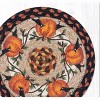 Earth Rugs Pumpkin Crow Printed Round Trivet – 10"x10" Braided Jute Autumn Hot Pad with Primitive Folk Art Harvest Design - 2 of 3