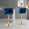 CAVINAS 25.6" Vintage Dining Chairs,Set of 2,Bar Stools with Backrest and Footrest,Upholstery Counter Stools for Bar and Dining Room - 2 of 4