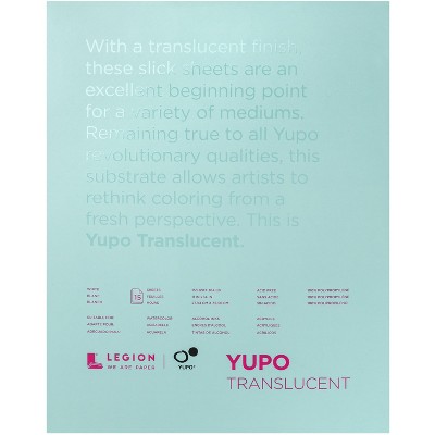 Yupo Paper 11"X14" 15 Sheets/Pkg-Translucent 104lb