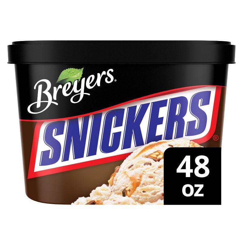 Breyers Snickers Ice Cream Dessert - 48oz, 1 of 9