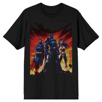 Justice League Dream Team Men's Black T-shirt