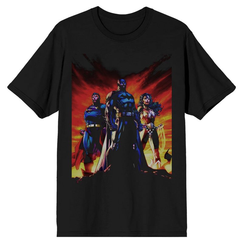 Justice League Dream Team Men's Black T-shirt, 1 of 3
