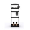 SEVOBAL Portable Garment Rack Clothes Valet Stand with Storage Organizer for Bedroom and Entryway, Black, 16.93"*15.75"*47.24" - 3 of 4