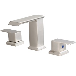 BWE 8 in. Waterfall Widespread 2-Handle Bathroom Faucet With Pop-up Drain Assembly in Spot Resist - 1 of 4