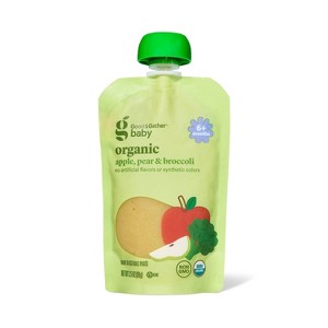 Apple Pear Broccoli Food Tub Baby Snack - Assorted Greens - 3.5oz - Good & Gather™ - 1 of 3