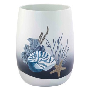 Avanti Linens Blue Lagoon Wastebasket - 1 of 3