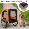 Dog Bike Trailer & Jogging Stroller – 2-in-1 Convertible Pet Bicycle Carrier for Medium & Large Dogs up to 88 lbs, 16" Air-Filled Tires, Black - 4 of 4