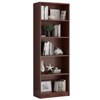 FURNIinspire Decorative Bookshelf 5 Shelf Adjustable Bookshelf, Floor Standing Storage Shelves For Home Office Organization, Brown, 11.6"*24.4"*68.9" - 2 of 4