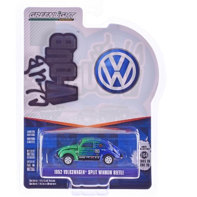 1952 Volkswagen Split Window Beetle #1193 "Falken Tire" Blue and Green "Club Vee-Dub" Series 20 1/64 Diecast Model by Greenlight