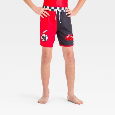 Boys' Lightning McQueen Swim Trunks - Red/Black