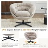 Okak Modern Chenille Swivel Office Chair with Removable Cushion,Comfy Accent Chair for Living Room,Apartment - 2 of 4