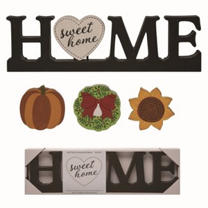 Transpac Wood Multicolor Christmas Home Interchangeable Peg Decor Set of 5 - 1 of 2