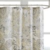 SEVOBAL Shower Curtain Printed Cotton with Watercolor Floral and Medallion Design for Trendy Bathroom Decor, Yellow, 72"*72"*0.13" - 2 of 4