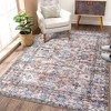 Area Rugs Washable Rug Vintage Non-Slip Rugs Soft Floral Throw Rug, 8' x 10' Pink - 3 of 4
