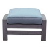 Courtyard Casual Cabo Alum Ottoman  Aluminum Frame with Sunbrella Cushions - 4 of 4