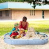 Outsunny Kids Outdoor Round Sandbox with Cover - 3 of 4