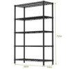 VYNXARIA 36" 5-Tier Black Wire Shelf - 350LBS Capacity - 2 of 4