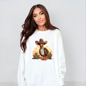 Simply Sage Market Turkey Bird Western Garment Dyed Sweatshirt - 1 of 4