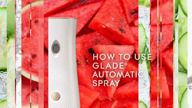 Glade Automatic Spray Air Freshener Wonder Melon - 6.2oz, 2 of 13, play video