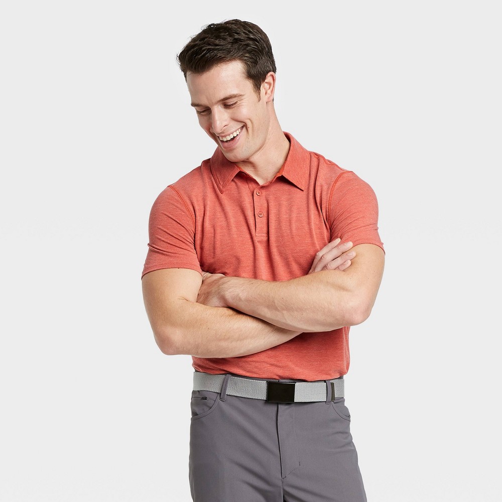Men's Pique Golf Polo Shirt - All in Motion Orange XXL, Men's was $22.0 now $12.0 (45.0% off)